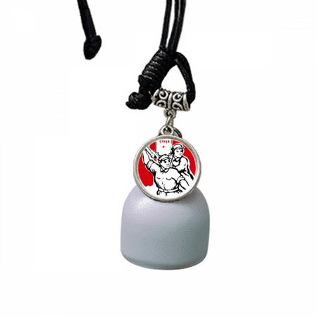 Brush Paper Soldier Mao Ze Quotes Wind Chimes Bell Car Pendant