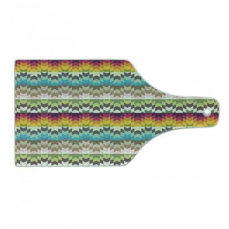 Geometric Cutting Board Pattern with Geometric Prehistoric Effects in Contrast Colors Art Decorative Tempered Glass Cutting and Serving Board Wine Bottle Shape Multicolor by Ambesonne
Geometric Cutting Board Pattern with Geometric Prehistoric Effects in Contrast Colors Art Decorative Tempered Glass Cutting and Serving Board Wine Bottle Shape Multicolor by Ambesonne