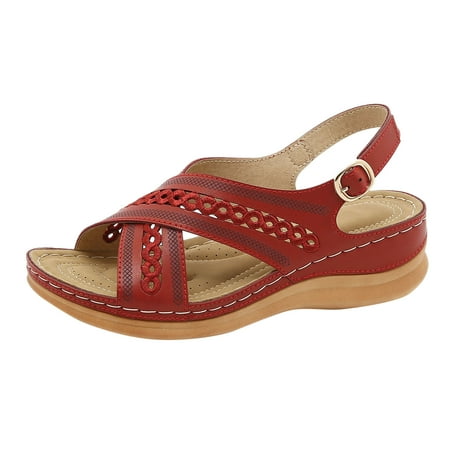 ZIZOCWA Sandals Women Dressy Summer And Sandals for Women Dressy Women Sandals Fashion Summer New Pattern Simple Solid Color Buckle Strap Sandals Wedg 8.5
ZIZOCWA Sandals Women Dressy Summer And Sandals for Women Dressy Women Sandals Fashion Summer New Pattern Simple Solid Color Buckle Strap Sandals Wedg 8.5