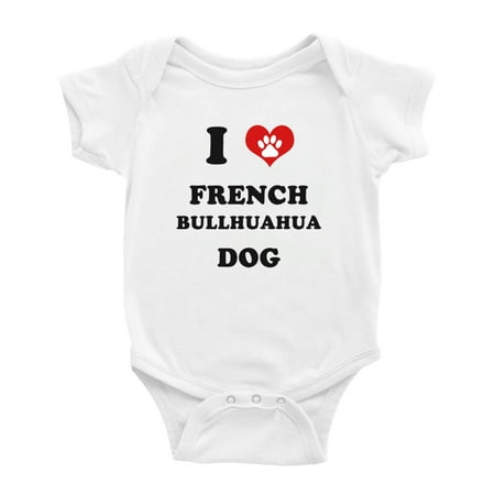 I Heart French Bullhuahua Dog Funny Cute Baby Clothes Unisex (White 18-24 Months)
I Heart French Bullhuahua Dog Funny Cute Baby Clothes Unisex (White 18-24 Months)