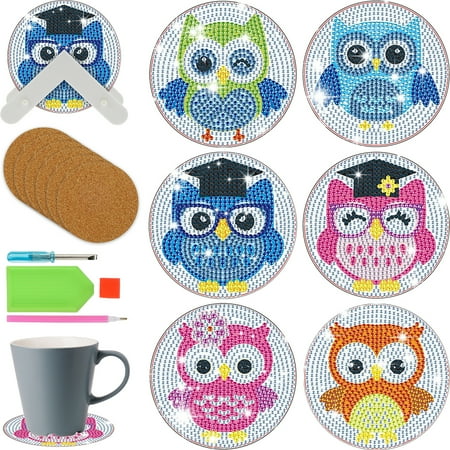 Gpoty Diamond Painting Coaster 6Pcs Diamond Art Cup Mat with Cork Base and Holder Round Non-slip Rhinestone Painting Cup Pad DIY Diamond Picture Mug Mat for Home Office(Style03)
Gpoty Diamond Painting Coaster 6Pcs Diamond Art Cup Mat with Cork Base and Holder Round Non-slip Rhinestone Painting Cup Pad DIY Diamond Picture Mug Mat for Home Office(Style03)