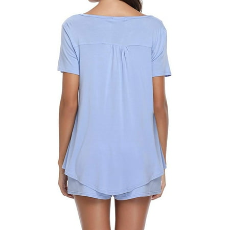 KaLI_store Womens Pajama Sets Silk Womens Silk Satin Pajamas Short Sleeve Loungewear Two-Piece Sleepwear Button-Down Pj Set
KaLI_store Womens Pajama Sets Silk Womens Silk Satin Pajamas Short Sleeve Loungewear Two-Piece Sleepwear Button-Down Pj Set