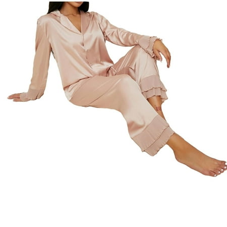 Plain Button Front Pant Sets Lapel Sleeve Long Sleeve Women s Pajama Sets(12)
Plain Button Front Pant Sets Lapel Sleeve Long Sleeve Women s Pajama Sets(12)