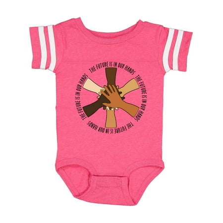 Inktastic The Future is in Our Hands Gift Baby Boy or Baby Girl Bodysuit