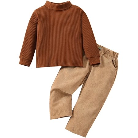 PIKADINGNIS Toddler Kids Baby Boy Fall Winter Outfit Solid Turtleneck Knitted Pullover Tops Corduroy Long Pants 2Pcs Clothes Set
PIKADINGNIS Toddler Kids Baby Boy Fall Winter Outfit Solid Turtleneck Knitted Pullover Tops Corduroy Long Pants 2Pcs Clothes Set