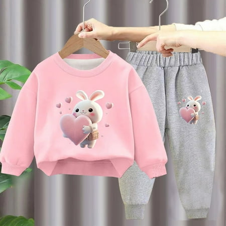 Spazoro Toddler Girls Outfits Sets Warm Sweatshirts and Pants 2PC Fall and Winter Active Wear Clothes Sets for Baby Kids Girls Pink Size 7 T 
Spazoro Toddler Girls Outfits Sets Warm Sweatshirts and Pants 2PC Fall and Winter Active Wear Clothes Sets for Baby Kids Girls Pink Size 7 T