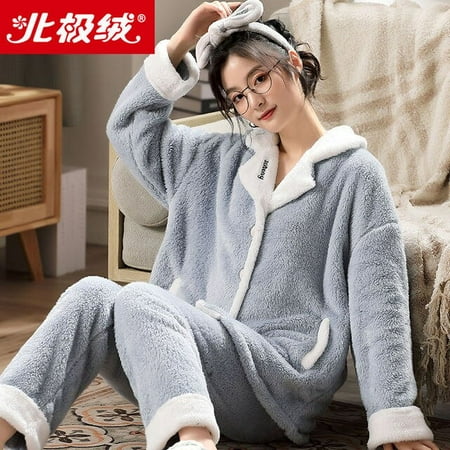 CoCopeaunt Autumn and winter coral fleece pajamas for women cute sweet students thickened warm facecloth home wear set pajamas Sleepwear
CoCopeaunt Autumn and winter coral fleece pajamas for women cute sweet students thickened warm facecloth home wear set pajamas Sleepwear