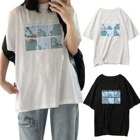 Taluosi Women Summer Casual Round Neck Short Sleeve Cartoon Print Loose Blouse T-Shirt
Taluosi Women Summer Casual Round Neck Short Sleeve Cartoon Print Loose Blouse T-Shirt