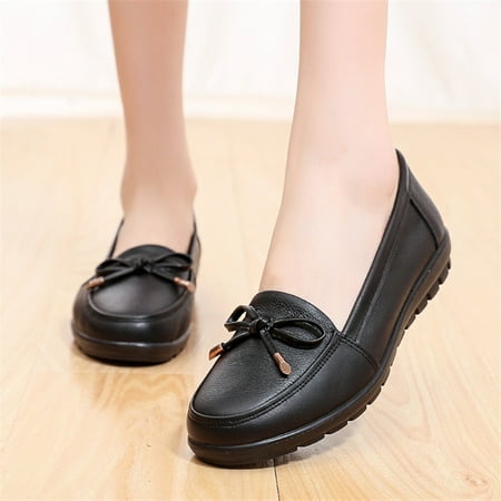 Women‘s Bowknot Flat Loafers Solid Color Soft-sole Slip On Shoes Casual Walking Shoes 
Women‘s Bowknot Flat Loafers Solid Color Soft-sole Slip On Shoes Casual Walking Shoes