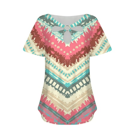OVTICZA Going Out Tunic for Women Geometric Hollow Out Classic Fit Casual Short Sleeve Crew Neck Shirt Multicolor 2XL
OVTICZA Going Out Tunic for Women Geometric Hollow Out Classic Fit Casual Short Sleeve Crew Neck Shirt Multicolor 2XL