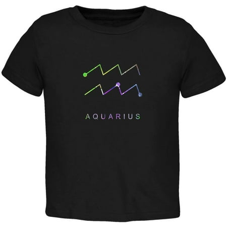 Sacred Zodiac Aquarius Toddler T Shirt Black 2T