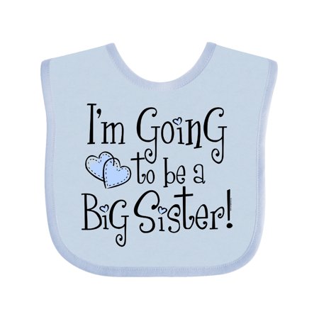 Inktastic Heart New Big Sister Gift Baby Girl Bib