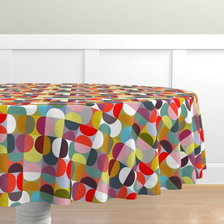 Cotton Sateen Tablecloth 70 Round - Midcentury Modern Abstract Graphic Vintage Mod Fruit Print Custom Table Linens by Spoonflower
Cotton Sateen Tablecloth 70 Round - Midcentury Modern Abstract Graphic Vintage Mod Fruit Print Custom Table Linens by Spoonflower