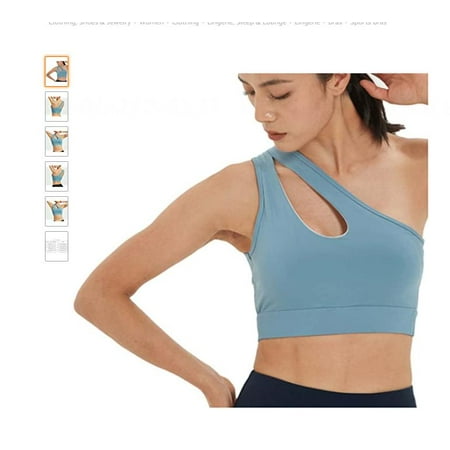 Women s Sexy Mesh One Shoulder Shockproof Yoga Sports Bra Large Size Personality Solid Color Running Underwear Fitness Vest Blue XL
Women s Sexy Mesh One Shoulder Shockproof Yoga Sports Bra Large Size Personality Solid Color Running Underwear Fitness Vest Blue XL