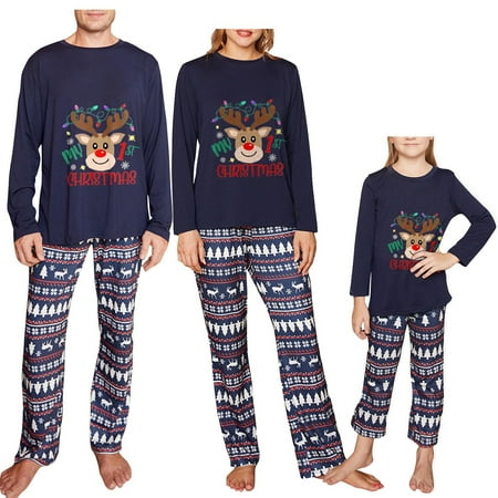 Christmas Pajamas for Family Christmas Print Top Pants Suit Family Adults Kids Sleepwear
Christmas Pajamas for Family Christmas Print Top Pants Suit Family Adults Kids Sleepwear