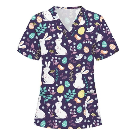 Ozmmyan Womens Tops Scrubs for Women Short Sleeve V-neck Scrubs Tops Working Uniform Printed with Two Pockets Blouse Nursing Uniform Saving Clearance
Ozmmyan Womens Tops Scrubs for Women Short Sleeve V-neck Scrubs Tops Working Uniform Printed with Two Pockets Blouse Nursing Uniform Saving Clearance