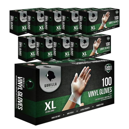Gorilla Supply Disposable 4 Mil Vinyl Gloves BPA & Latex & Powder Free 1000 Ct Extra Large
Gorilla Supply Disposable 4 Mil Vinyl Gloves BPA & Latex & Powder Free 1000 Ct Extra Large