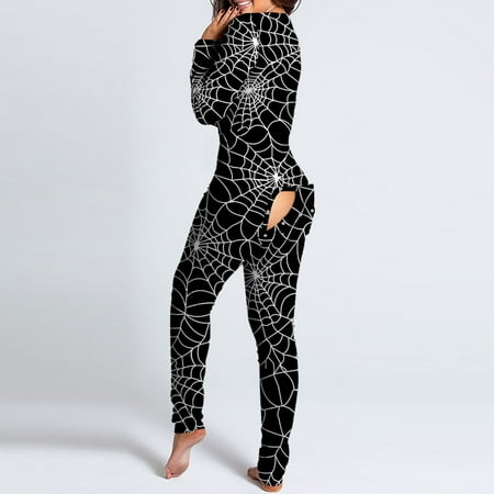 PEONAVET Onesie Pajamas for Women Sexy V Neck Butt Button Flap Jumpsuit Fashion Printed Jumpsuits Long Sleeve Button Onesies Pajama Club Rompers Sleepwear Gifts for Women
PEONAVET Onesie Pajamas for Women Sexy V Neck Butt Button Flap Jumpsuit Fashion Printed Jumpsuits Long Sleeve Button Onesies Pajama Club Rompers Sleepwear Gifts for Women
