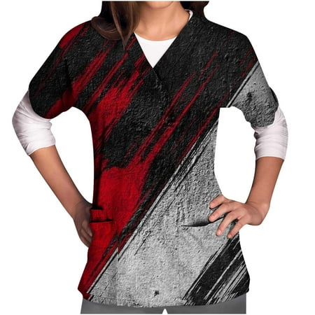 Summer Savings Clearance 2023! Scrubs Tops for Women Oversized Casual Floral Print V Neck Short Sleeve Nurse Working Uniforms with Pockets
Summer Savings Clearance 2023! Scrubs Tops for Women Oversized Casual Floral Print V Neck Short Sleeve Nurse Working Uniforms with Pockets