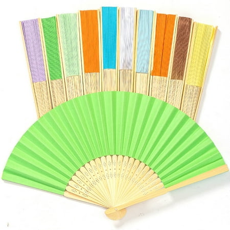 Hand Fan - Solid Color Folding Paper Fans