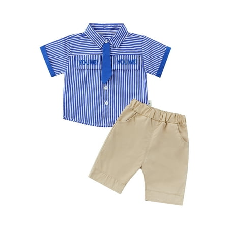 Suanret Kids Little Boys Summer Gentleman Outfits Short Sleeve Letter Stripe Print Shirt + Shorts Clothes Sets Blue 5-6 Years
Suanret Kids Little Boys Summer Gentleman Outfits Short Sleeve Letter Stripe Print Shirt + Shorts Clothes Sets Blue 5-6 Years