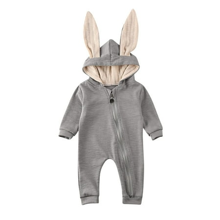 Canrulo Spring Autumn Infant Baby Boy Girl Clothes Rabbit Ears Jumpsuit Overall Outfits Grey 0-6 Months
Canrulo Spring Autumn Infant Baby Boy Girl Clothes Rabbit Ears Jumpsuit Overall Outfits Grey 0-6 Months