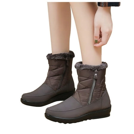 Snow Boots for Women Boots Women s High Top Snow Warm Color Shoes Solid Comfortable Side Zipper Women s Boots PU Dress Sandals for Women Brown
Snow Boots for Women Boots Women s High Top Snow Warm Color Shoes Solid Comfortable Side Zipper Women s Boots PU Dress Sandals for Women Brown