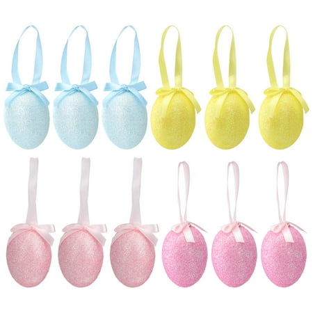 12pcs Colorful Easter Egg Hanging Glitter Egg Pendant Creative Hanging Egg Party Supplies Layout Props for Easter Party Decorations
12pcs Colorful Easter Egg Hanging Glitter Egg Pendant Creative Hanging Egg Party Supplies Layout Props for Easter Party Decorations