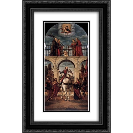Vittore Carpaccio 2x Matted 16x24 Black Ornate Framed Art Print 'The Glory of St. Vidal'