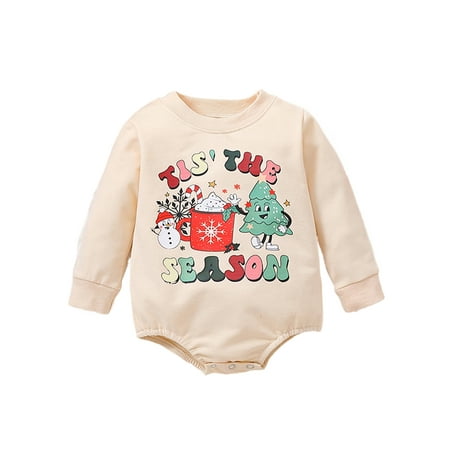 Cindysus Baby Casual One Piece Playsuit Newborn Loose Christmas Romper Buttons Party Crew Neck Cute Bodysuit Beige 100cm
Cindysus Baby Casual One Piece Playsuit Newborn Loose Christmas Romper Buttons Party Crew Neck Cute Bodysuit Beige 100cm