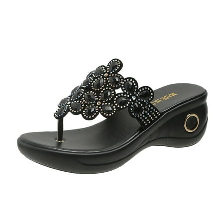 Holiday Savings Deals! Kukoosong Womens Wedge Sandals Womens Thick Sole Shoes Beach Sandals Summer Non-Slip Causal Flip Flops Slippers Sandals Women Black 38
Holiday Savings Deals! Kukoosong Womens Wedge Sandals Womens Thick Sole Shoes Beach Sandals Summer Non-Slip Causal Flip Flops Slippers Sandals Women Black 38