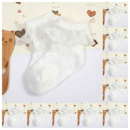 10pcs Cute Baby Infant Lace Sock Girls Tiny Newborn Spanish Knitted Cotton Blend Ankle Socks