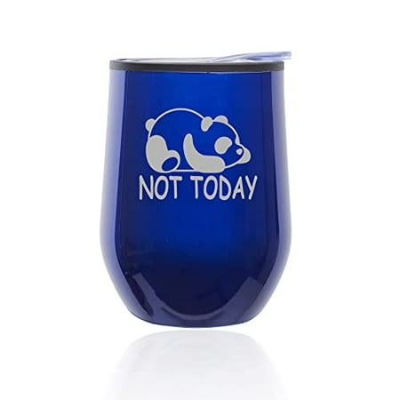 Stemless Wine Tumbler Coffee Travel Mug Glass with Lid Panda Not Today Funny (Blue)
Stemless Wine Tumbler Coffee Travel Mug Glass with Lid Panda Not Today Funny (Blue)
