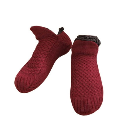 harmtty 1 Pair Slipper Sock Comfortable Fine Craftsmanship Breathable Large Size Winter Lazy Sock Shoes for Home Wine Red 35-39
harmtty 1 Pair Slipper Sock Comfortable Fine Craftsmanship Breathable Large Size Winter Lazy Sock Shoes for Home Wine Red 35-39