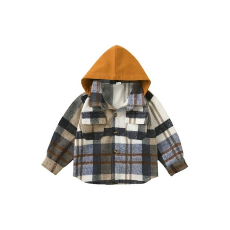 Toddler Baby Boys Girls Plaid Flannel Shirt Jacket Button Down Long Sleeve Shacket Fall Coat Tops With Removable Hat
Toddler Baby Boys Girls Plaid Flannel Shirt Jacket Button Down Long Sleeve Shacket Fall Coat Tops With Removable Hat