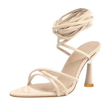sandals for Women Fashion Women Summer Cross Straps Comfortable Thin High Heels Shoes Peep Toe Breathable Sandals Artificial leather heeled sandals Beige
sandals for Women Fashion Women Summer Cross Straps Comfortable Thin High Heels Shoes Peep Toe Breathable Sandals Artificial leather heeled sandals Beige