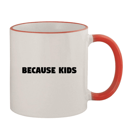 

Because Kids - 11oz Colored Handle and Rim Coffee Mug Red