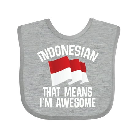 Inktastic Indonesian Gift Indonesia Flag Gift Baby Boy or Baby Girl Bib