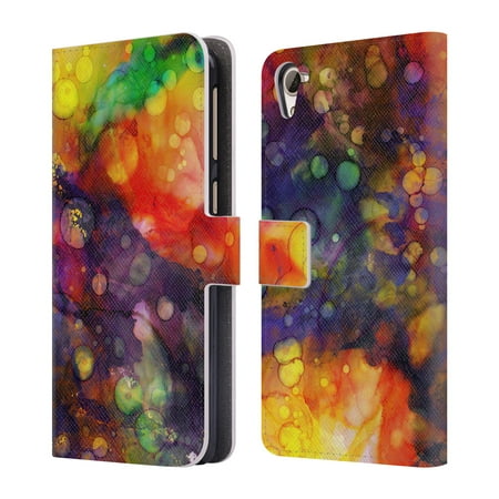 OFFICIAL HAROULITA VIVID INK LEATHER BOOK WALLET CASE COVER FOR HTC PHONES 2