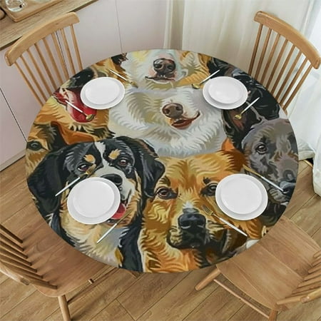 BCIIG Dogs Round Table Cover Stain Resistant and Washable for Indoor Outdoor Kitchen Dining Wedding Parties 100% Polyester Fiber 38-42
BCIIG Dogs Round Table Cover Stain Resistant and Washable for Indoor Outdoor Kitchen Dining Wedding Parties 100% Polyester Fiber 38-42
