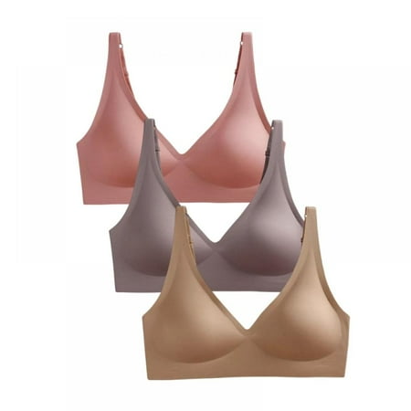 Women Seamless Push up Bra Padded Soft Underwire T-shirt Bras - V Neck Soft and Light Basic Bras for Women Everyday Comfortable Bras(3-Packs)
Women Seamless Push up Bra Padded Soft Underwire T-shirt Bras - V Neck Soft and Light Basic Bras for Women Everyday Comfortable Bras(3-Packs)