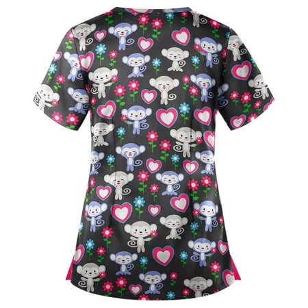 Valentine s Day Ladies Print Scrub Tops for Women Working Uniform T-Shirts Breathable Pattern V-Neck Scrub Shirt Tee Tops
Valentine s Day Ladies Print Scrub Tops for Women Working Uniform T-Shirts Breathable Pattern V-Neck Scrub Shirt Tee Tops