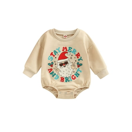 Jkerther Christmas Baby Boys Girls Rompers Santa Claus Snowman Letter Print Long Sleeve Pullover
Jkerther Christmas Baby Boys Girls Rompers Santa Claus Snowman Letter Print Long Sleeve Pullover