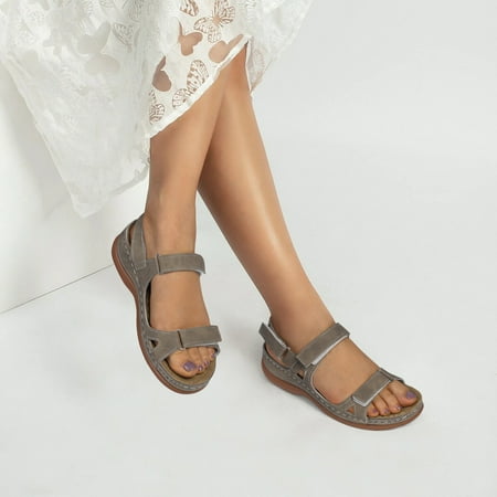 Innens Women Premium Orthopedic Open Toe Sandals Summer Beach Holiday Casual Shoes