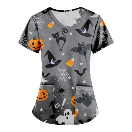 Cakiesky Workwear Scrubs Cartoon Pattern V-Neck Nursing T Shirts for Healthcare Workers Gray XL
Cakiesky Workwear Scrubs Cartoon Pattern V-Neck Nursing T Shirts for Healthcare Workers Gray XL