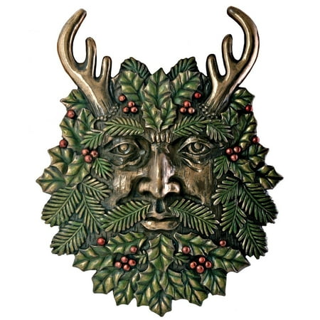 Greenman Winter Plaque Fantasy Designer Decoration Collectible, Brand new never used condition By Summit