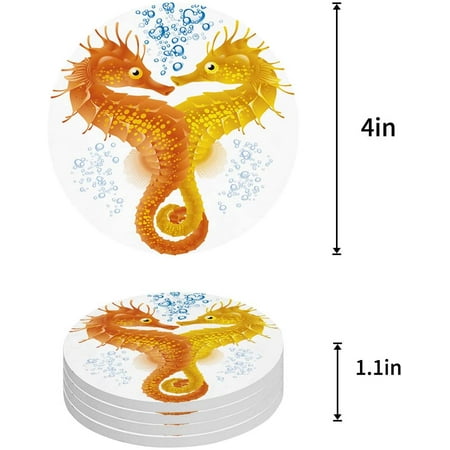 ZHANZZK Seahorses Set of 6 Round Coaster for Drinks Absorbent Ceramic Stone Coasters Cup Mat with Cork Base for Home Kitchen Room Coffee Table Bar Decor
ZHANZZK Seahorses Set of 6 Round Coaster for Drinks Absorbent Ceramic Stone Coasters Cup Mat with Cork Base for Home Kitchen Room Coffee Table Bar Decor
