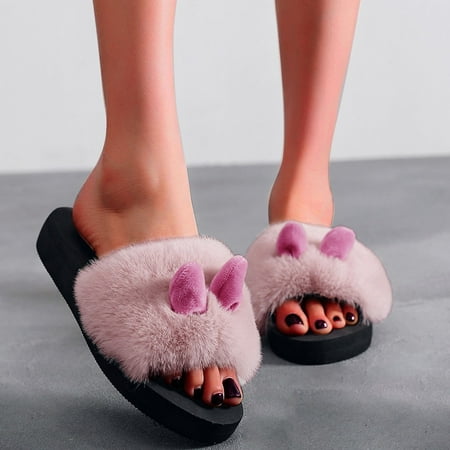 STEADY Fashion Indoor Rabbit Ear Women Slip-on Open Toe Flat Warm Winter Slipper Shoes Pink / 37
STEADY Fashion Indoor Rabbit Ear Women Slip-on Open Toe Flat Warm Winter Slipper Shoes Pink / 37