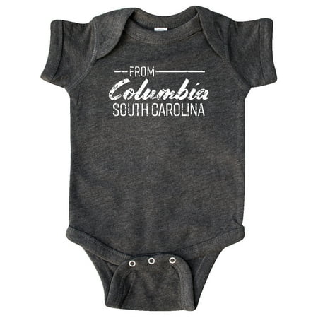 Inktastic From Columbia South Carolina in White Distressed Text Gift Baby Boy or Baby Girl Bodysuit
Inktastic From Columbia South Carolina in White Distressed Text Gift Baby Boy or Baby Girl Bodysuit