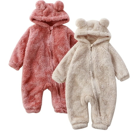 JHLZHS Baby Warm Clothes 12-18 Months Cute Solid Long Sleeves Cartoon Bear Ears Footed Hooded Zipper Romper Warm Footie Jumpsuit Sleeper Pajamas Outfits 2 Pack
JHLZHS Baby Warm Clothes 12-18 Months Cute Solid Long Sleeves Cartoon Bear Ears Footed Hooded Zipper Romper Warm Footie Jumpsuit Sleeper Pajamas Outfits 2 Pack